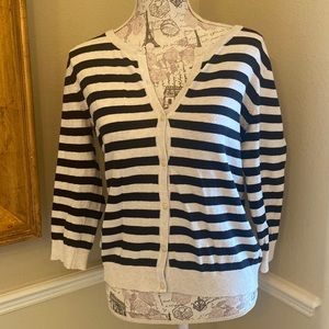 Black and cream stripe H&M cardigan